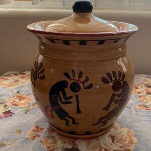 Ginger pot with kokopellis